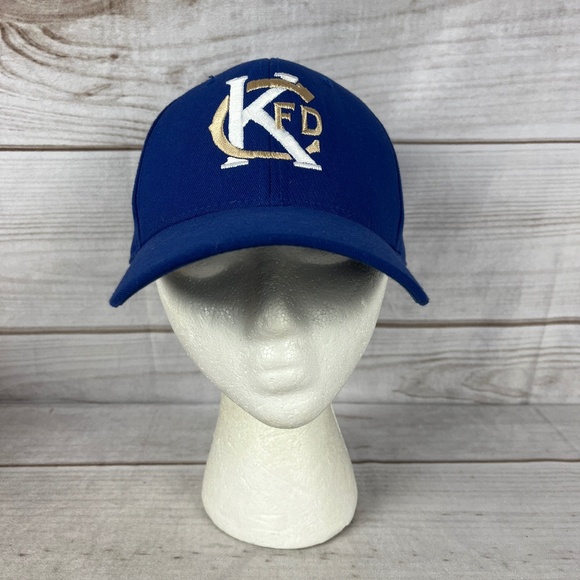 Kansas City Fire Department KCFD Royal Blue Ball Cap Hat Royals Hook & Loop - Picture 1 of 7